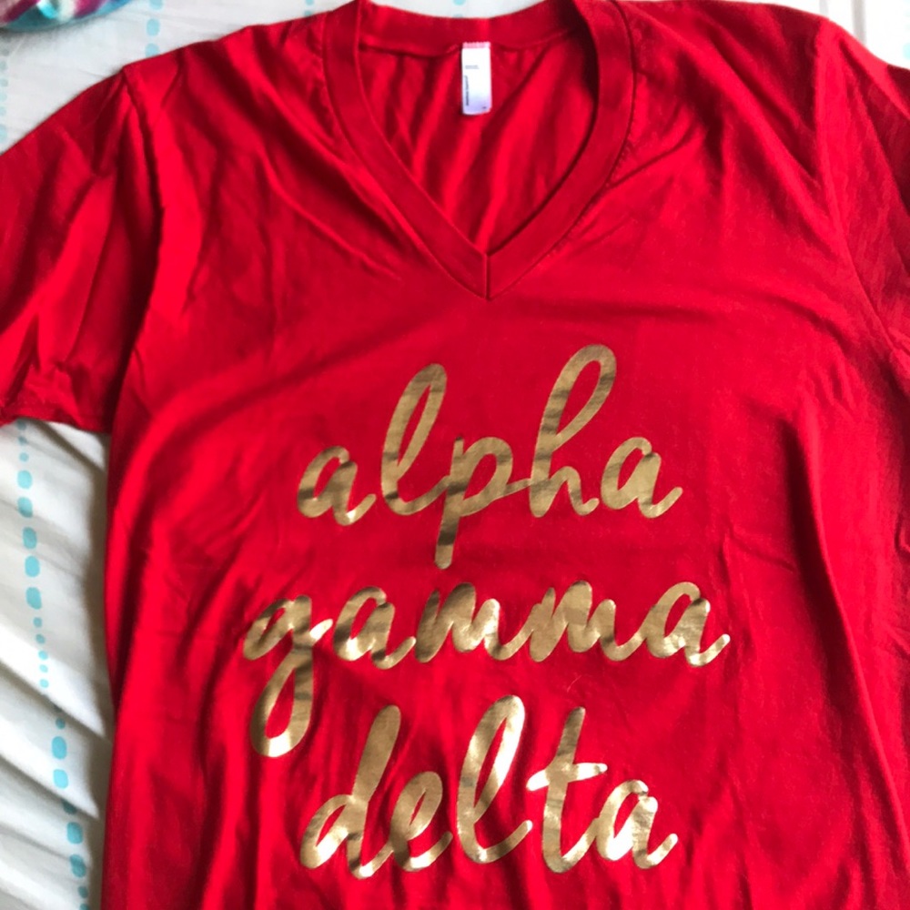 Alpha Gamma Delta foil tshirt AGD